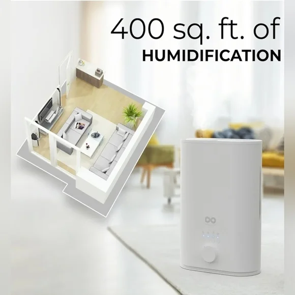 Everlasting Comfort 6L Humidifier Large Room, High Mist Output 60HR Runtime - Picture 8 of 11